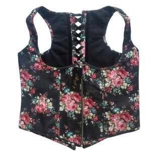 Floral Corset Top & Thong Set